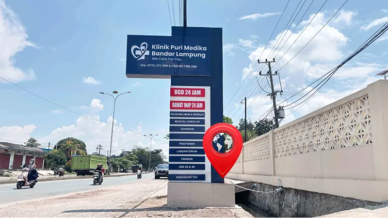 Lokasi strategis Klinik Puri Medika Bandar Lampung